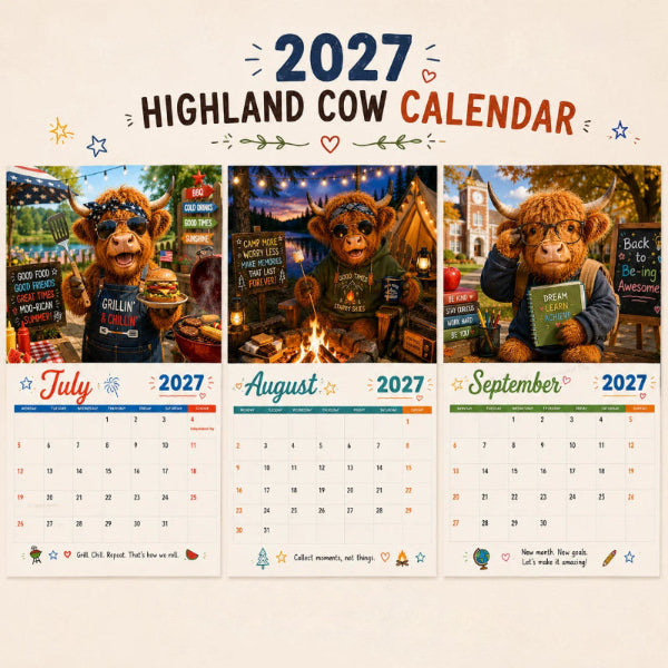 ๐ฅณ2026 HOT SALE๐ฅณ๐50K+ SOLD!๐ฎ๐
50% OFF! 2027 Funny Highland Cow Wall Calendar โ 12 exclusive seasonal designs, A4 spiral binding. A smile on your wall every month! ๐โจ