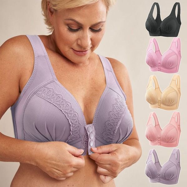 🔥Buy 1 and get 2 free🔥-Front button Breathable skin-friendly cotton bra
