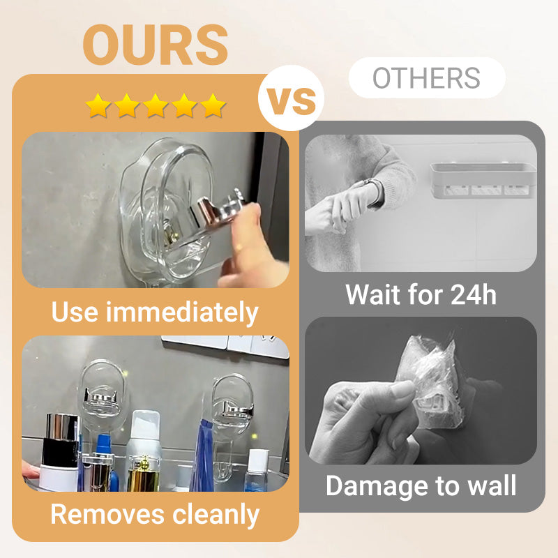 ✨Hot Sale-50% OFF✨No-Drill Bathroom Suction Storage Box – Large Capacity & Strong Load-Bearing