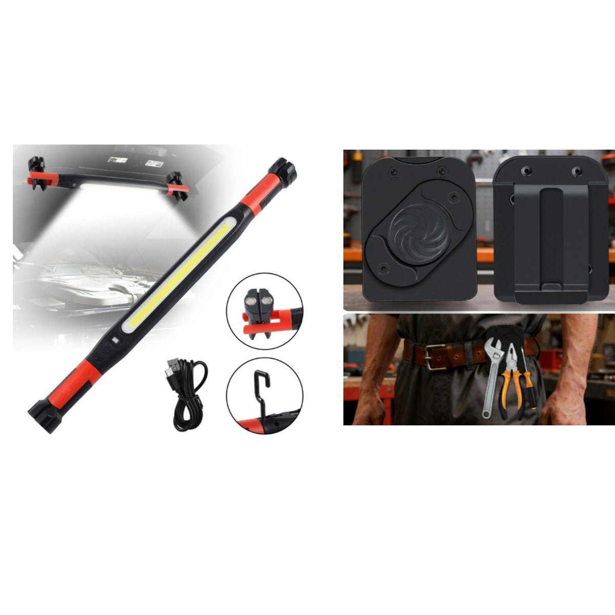📢Limited-time 50% off offer!💡 4-in-1 Rechargeable Work Light – Hands-Free, Anywhere