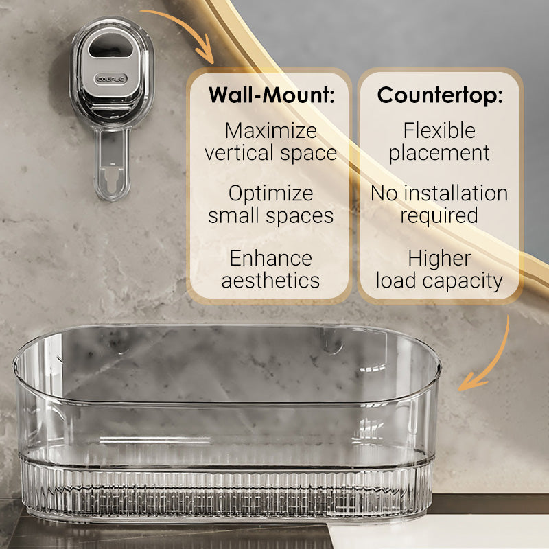 ✨Hot Sale-50% OFF✨No-Drill Bathroom Suction Storage Box – Large Capacity & Strong Load-Bearing