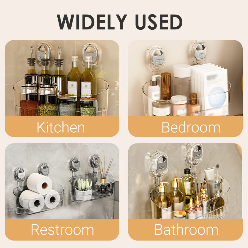 ✨Hot Sale-50% OFF✨No-Drill Bathroom Suction Storage Box – Large Capacity & Strong Load-Bearing