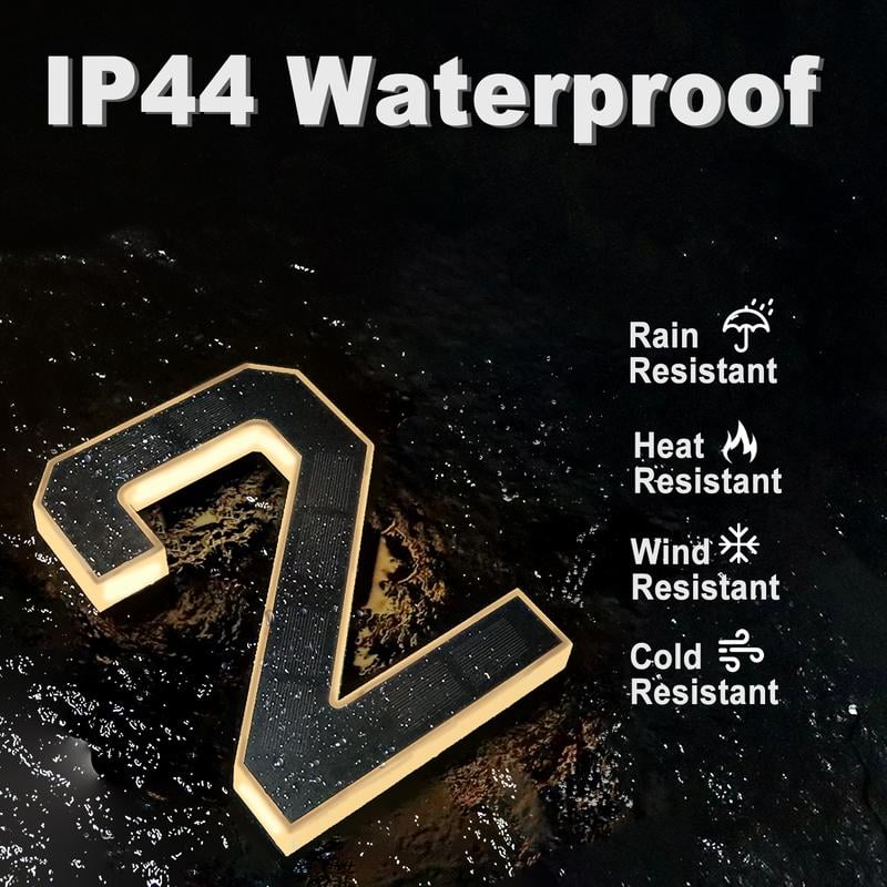 š„Last Day 50% OFFš„Solar Lighted House Numbers LED Numbers, Waterproof for Outside