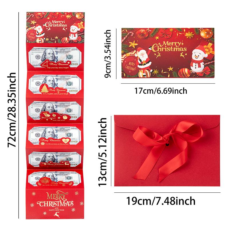 🎅Christmas Gift Idea- BUY 2 GET 1 FREE!!🎄Christmas Cash Envelope with Money Clip✨Make Every Gift Unforgettable