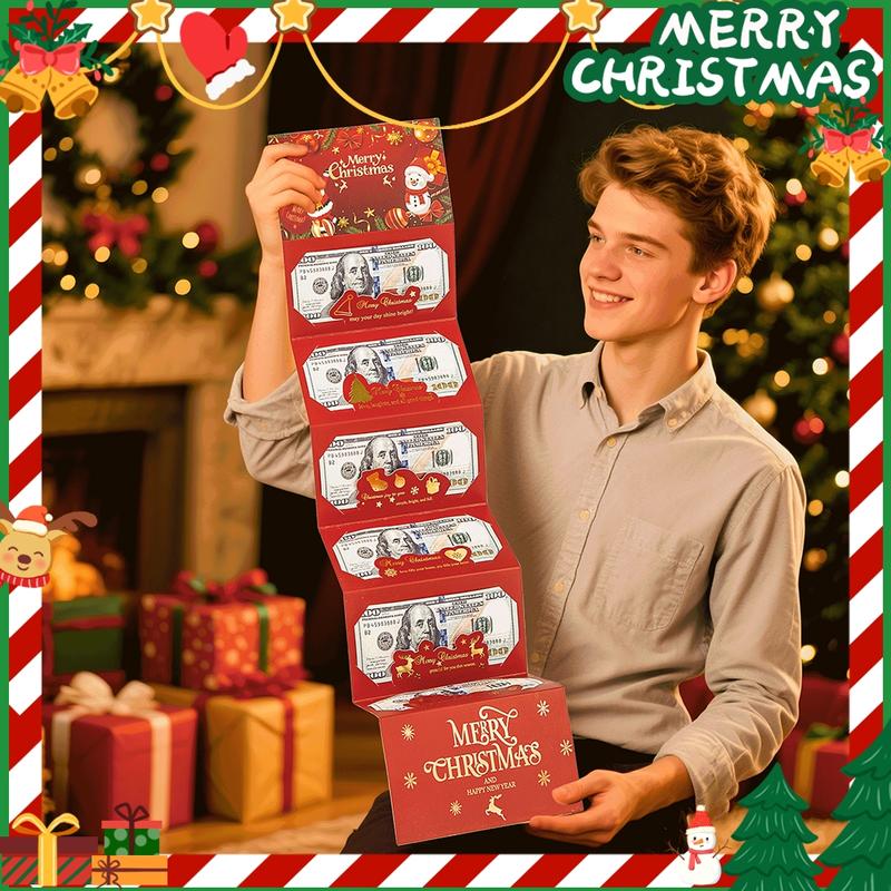 🎅Christmas Gift Idea- BUY 2 GET 1 FREE!!🎄Christmas Cash Envelope with Money Clip✨Make Every Gift Unforgettable