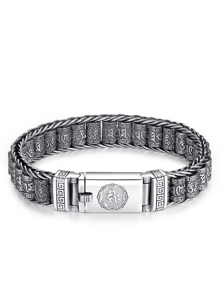 🙏 Lucky Prayer & Protection | Tibetan Wheel Bracelet in 925 Silver | Daily Wear Charm 🔮【60% OFF】