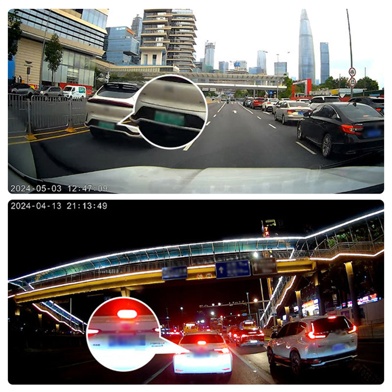 Touchscreen Dash Cam with Rearview Camera