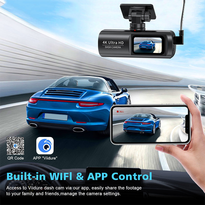 4K Dual Camera Dash Cam with GPS