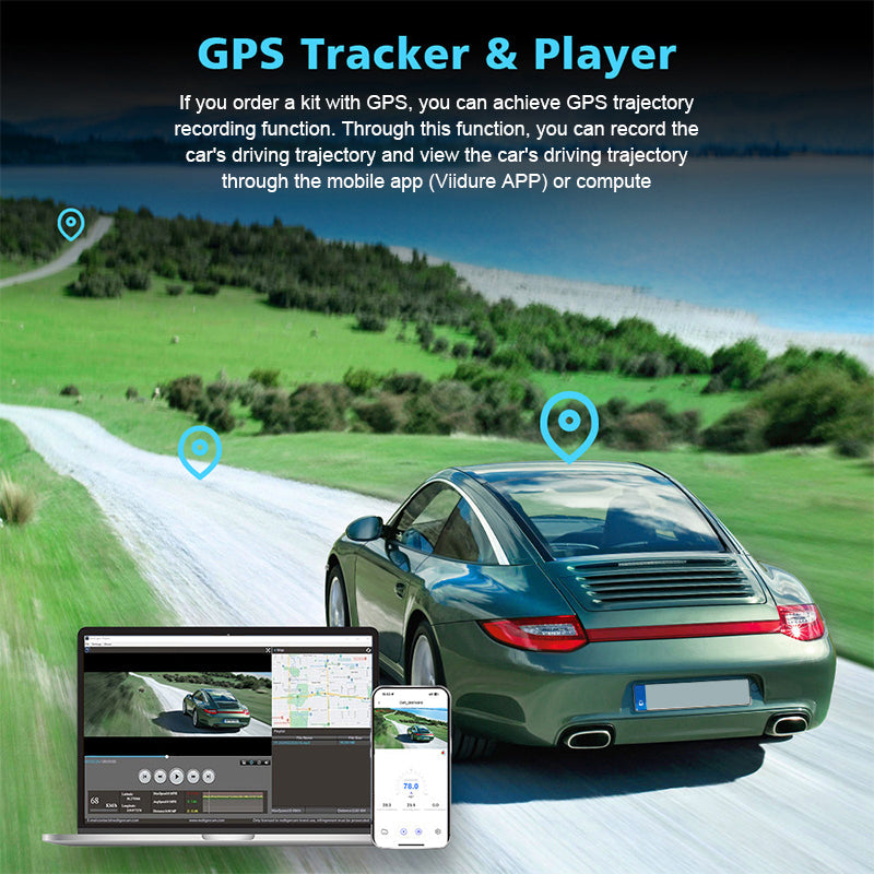 4K Dual Camera Dash Cam with GPS