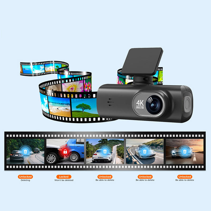 4K Dual Camera Dash Cam with GPS
