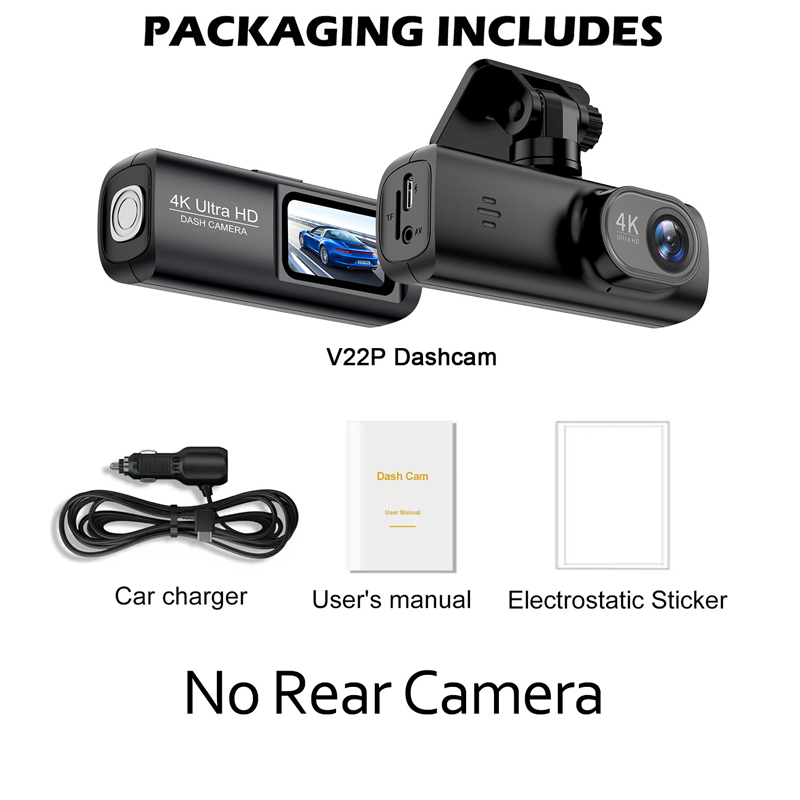 4K Dual Camera Dash Cam with GPS