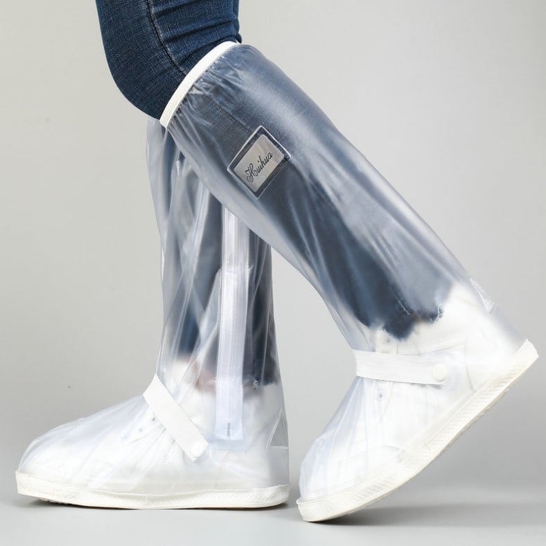 🌧️KEEP SHOES DRY IN STORMS!🌧️ Waterproof Boot Cover – Non-Slip Sole, Reflective Safety Tape, Foldable – Fits All Weather! 💪