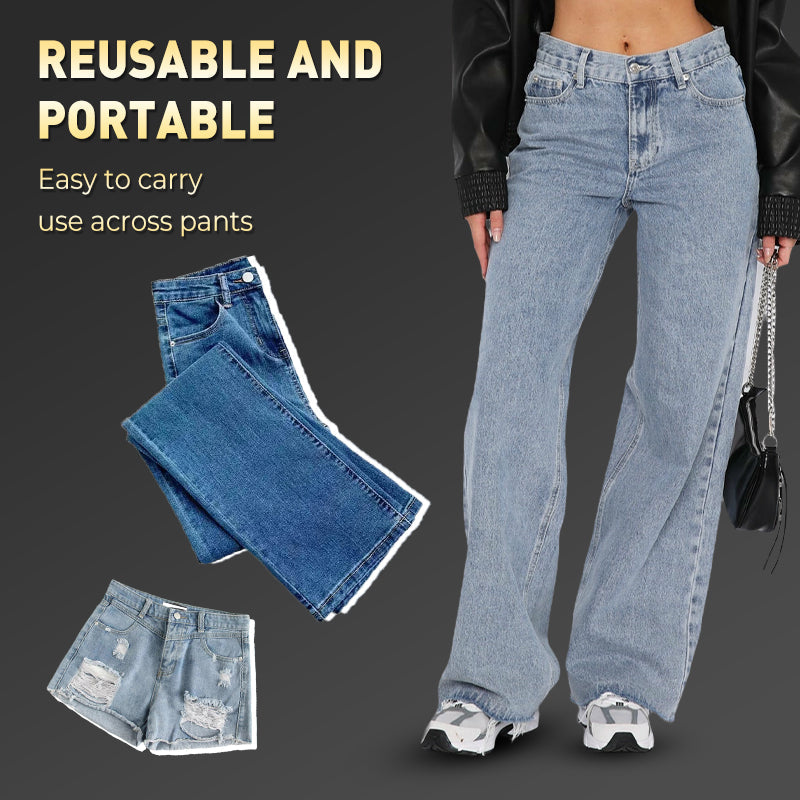 🏆Spring-loaded metal waist extension button for jeans🔩👖
