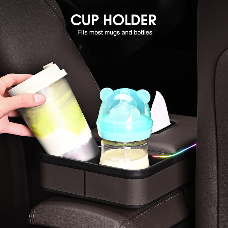 🔥2025 HOT SALE --50% OFF🔥Armrest Storage Box with LED Ambient Lighting