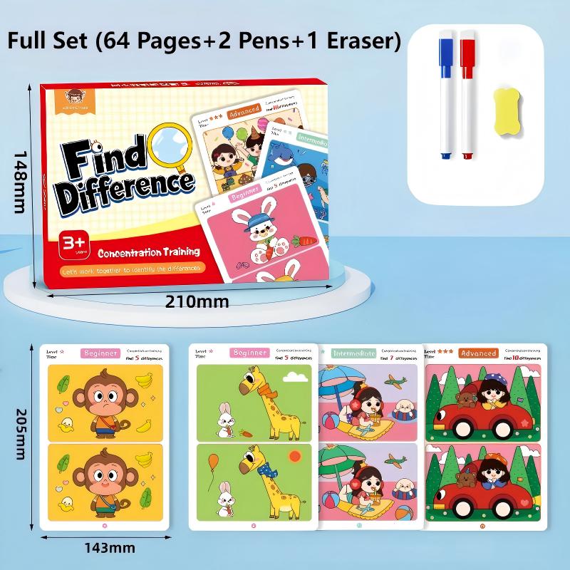 Spot the Difference Card Game Set for Kids