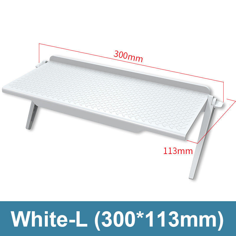 🔥Adjustable top shelf for TV - No drilling required