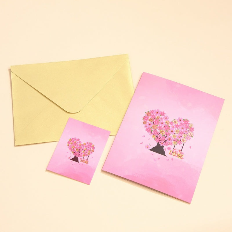 š3D Valentine's Da Heart Tree Greeting CardāØ