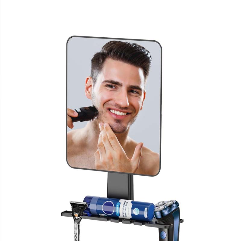 ✨Fog-free makeup mirror – crystal clear reflection, storage shelf, shatterproof, portable. LED option. 50% OFF! ✨
