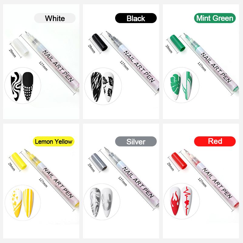 โจ DIY nail art pen โ Set of 12 curved nail art pens ๐
๐จ