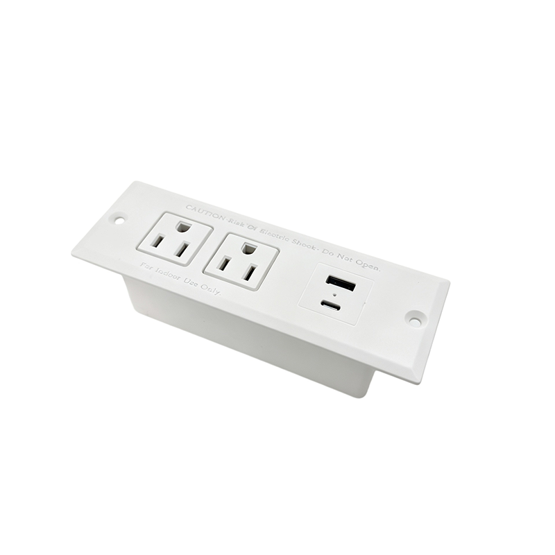Modern Recessed Desktop Power Strip