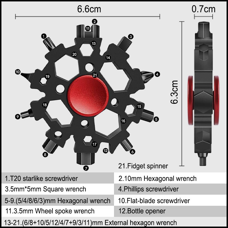 š„Hot Saleš„Fingertip Gyro Multifunctional Snowflake Wrench