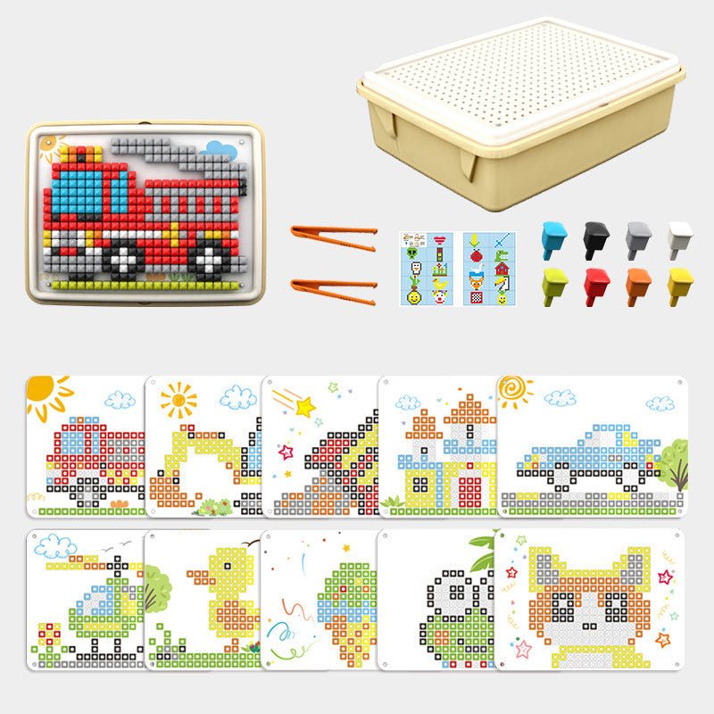 Creative Mushroom Finger Puzzle Pegboard Toy