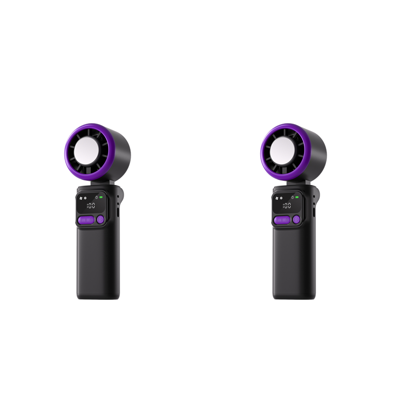 ❄️🌬️ 55% OFF!| Portable Neck Fan with Semiconductor Ice Cooling Plate | 3600mAh Foldable Personal Air Conditioner | LED Display & Type-C Charging