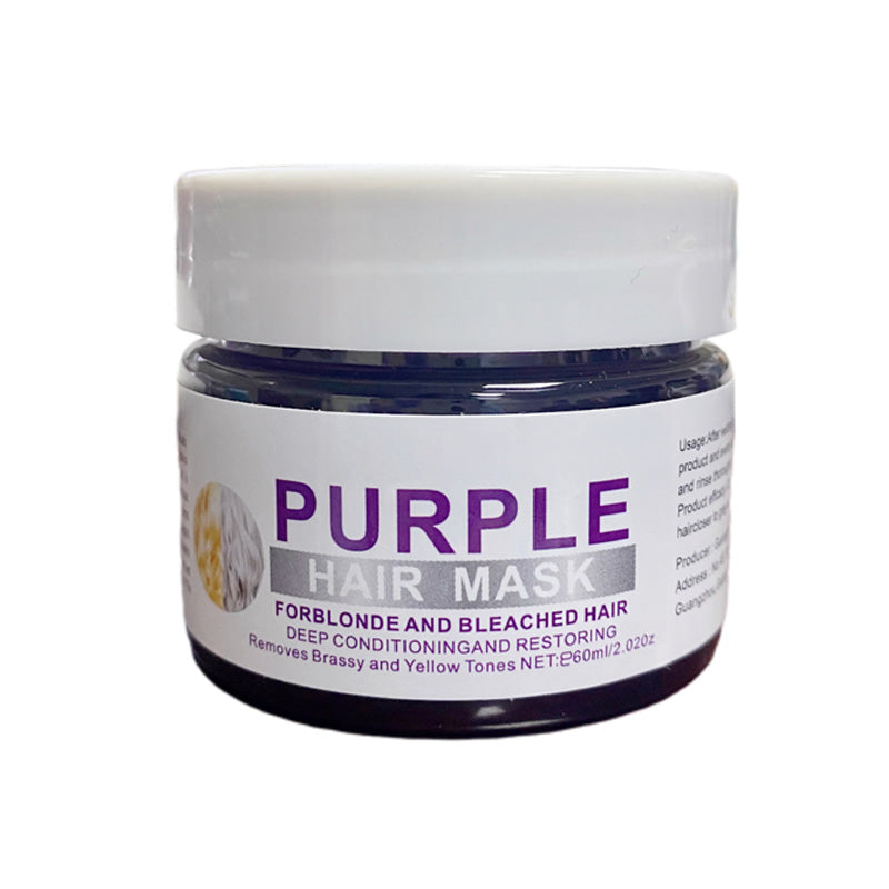 👱♀️Want to lighten your hair color?Your hair needs urgent care!Moisturizing Purple Hair Mask with Long-Lasting Scent