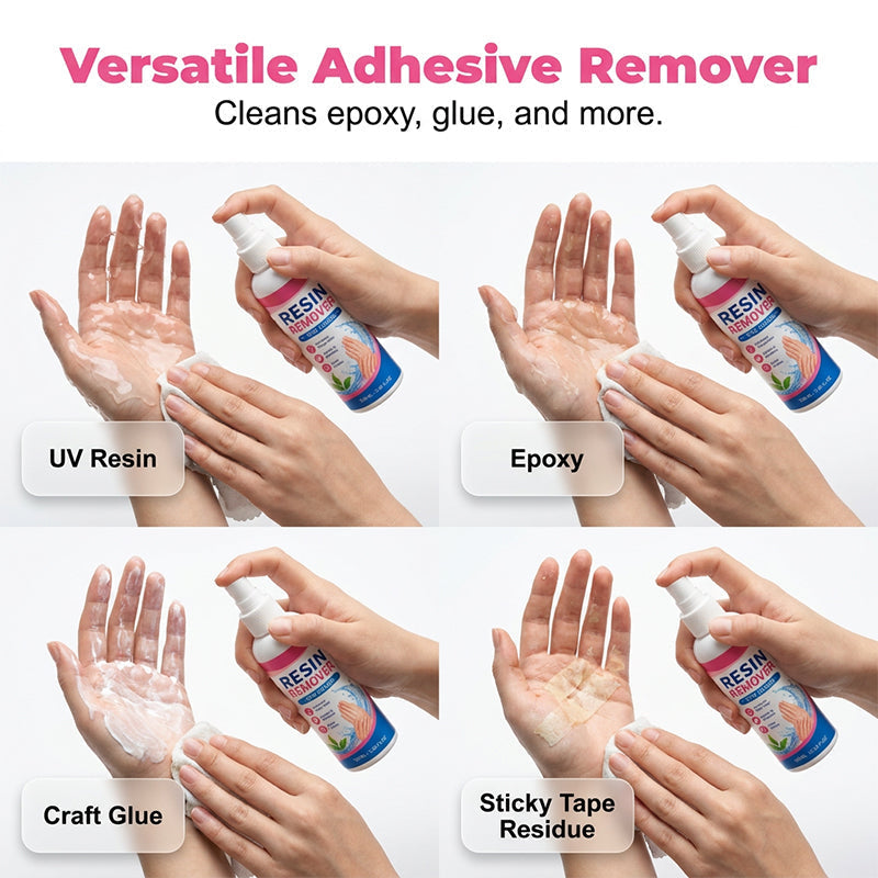 🥳2026 HOT SALE🥳💞50K+ SOLD!✨🤲 50% OFF! Gentle Resin Remover for Hands – Instantly dissolves sticky epoxy & UV resin. Safe for sensitive skin, no irritation. A must for crafters! 🎨💎