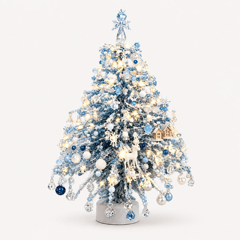 ๐ฅHot Sale 50% OFF๐ฅ Elegant Beaded Mini Christmas Tree โ Collector's Holiday Decor Set, Tabletop ๐