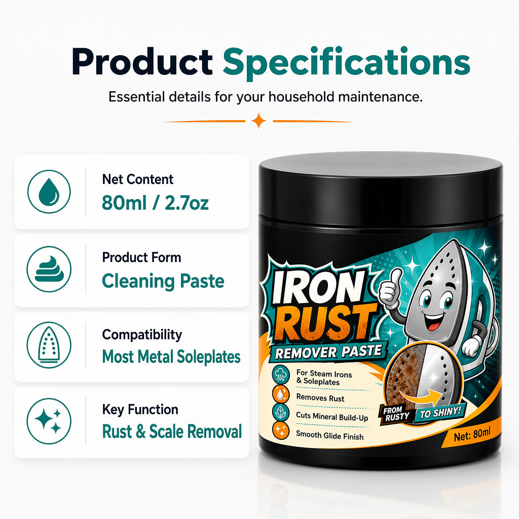 Iron Soleplate Rust Remover and Descaling Paste