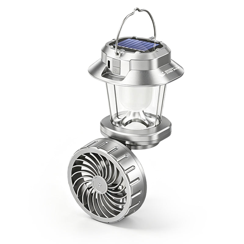 🥳2026 BESTSELLER🥳 Solar Folding Fan Lantern – 2-in-1, Solar Charging, Impact-Resistant, Weatherproof, Adjustable Brightness & Speed! 🌞💨
