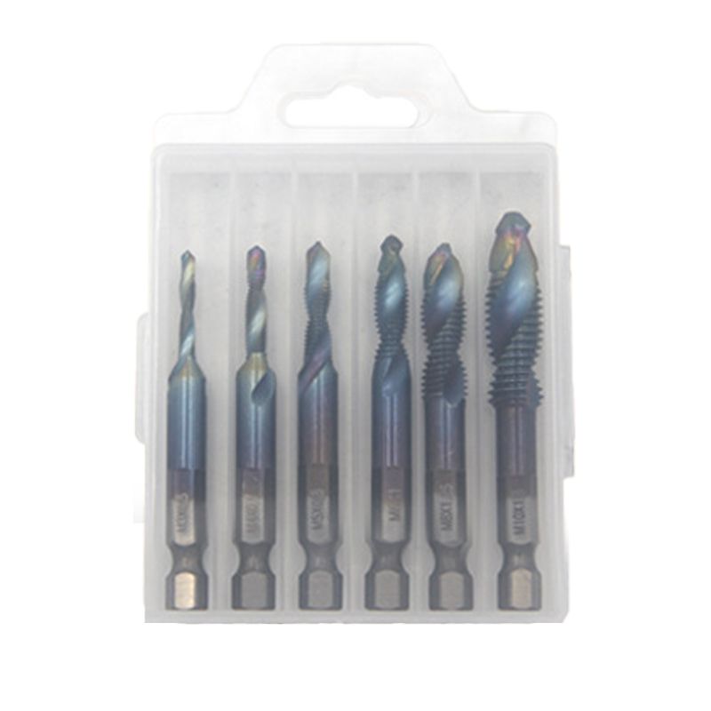 ⏰50% OFF⏰ 6PCS Multipurpose Spiral Tap Set – HSS Wear-Resistant, Precision Threading, 6 Common Sizes – Comes with Storage Box! 📦