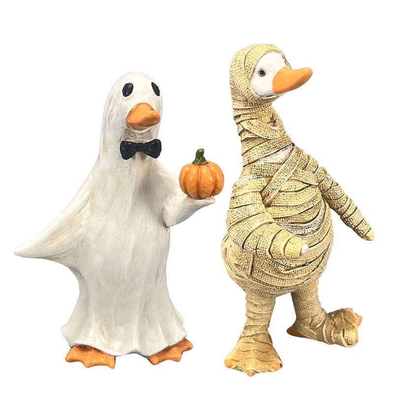 ๐BORING HALLOWEEN DECOR?๐ Spooky Duck Set โ Hand-Painted, 5 Characters, Weather-Resistant โ For Shelves, Desks & Outdoors! ๐ฆ