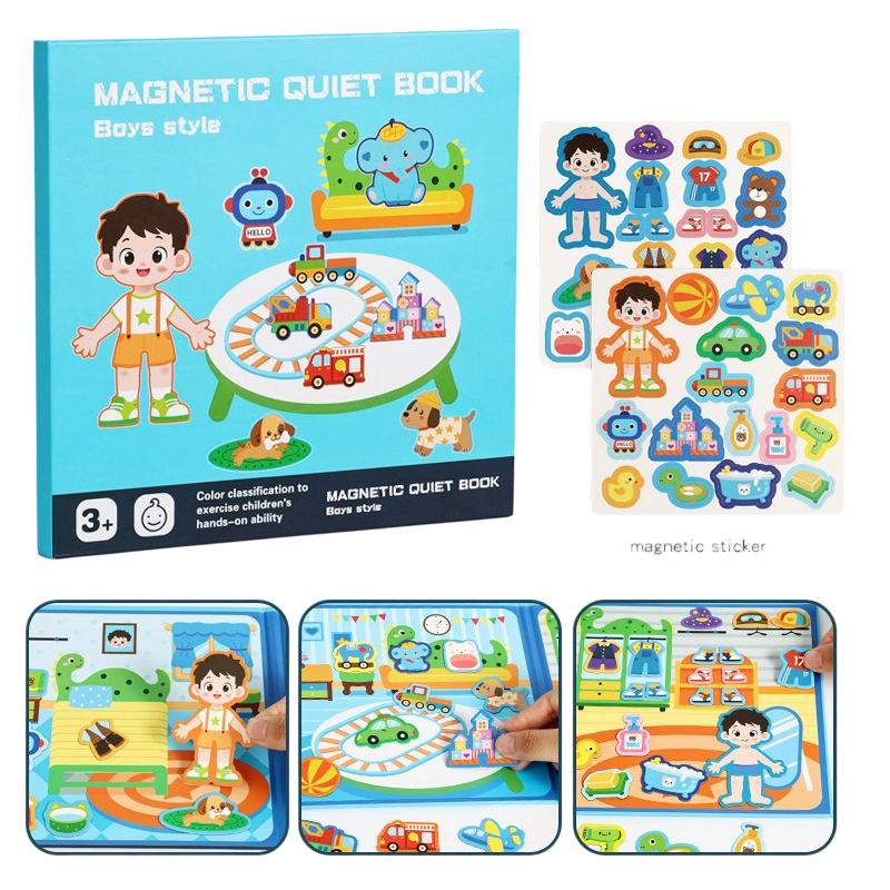 🧩Christmas Pre Sale£7.98!!☃️ 🧒 Kids Magnetic Quiet Book – Folding puzzle scenes, magnetic & educational – Boosts creativity & learning for boys & girls 👧✨