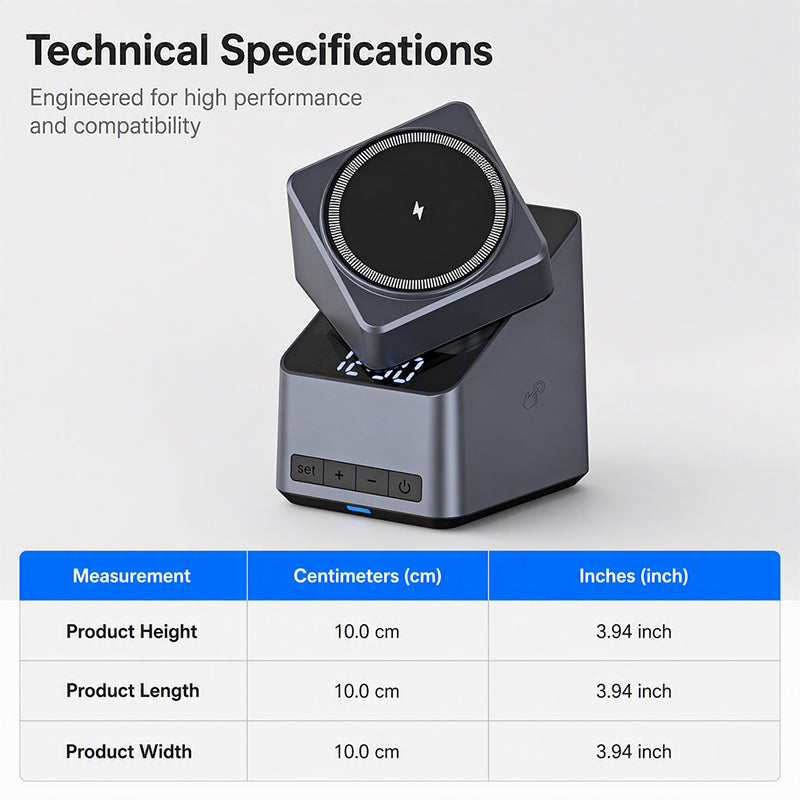 🥳2026 BESTSELLER🥾 Wireless Charging Station – 4-in-1, 180° Motorized Rotation – Magnetic Grip – Charges Phone, Watch & Earbuds – Desk Essential! 🛡️💨