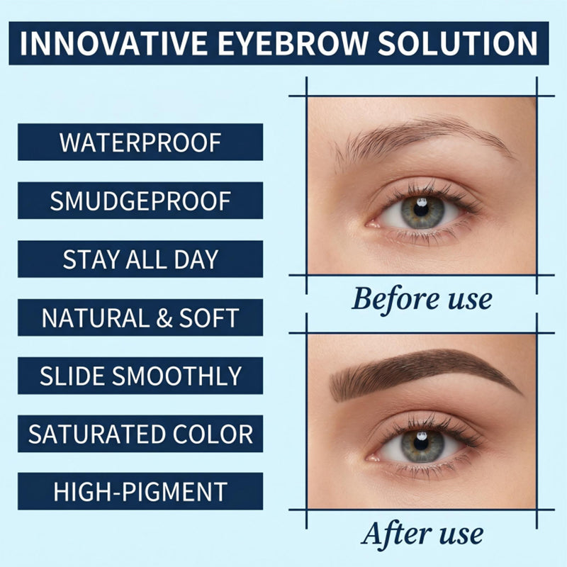 ⏰50% OFF – LAST CHANCE⏰ Double-Head Eyebrow Pencil – Sketch & Groom, Natural 3D Look – Silky Smooth, Long-Lasting – Universal Skin! 🔥