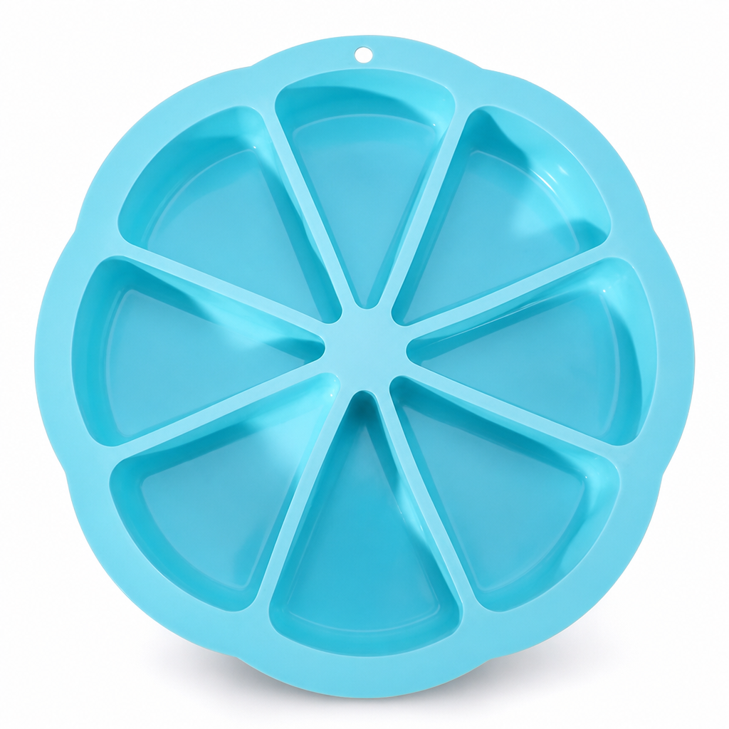 🍰 8-Cavity Triangle Silicone Cake Mold | 23cm