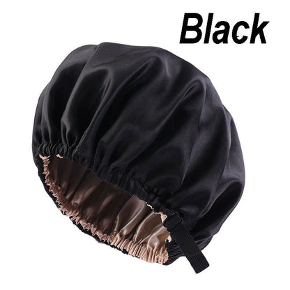 [Best Gift] Women's Double Layer Satin Cap For Makeup And Sleeping
