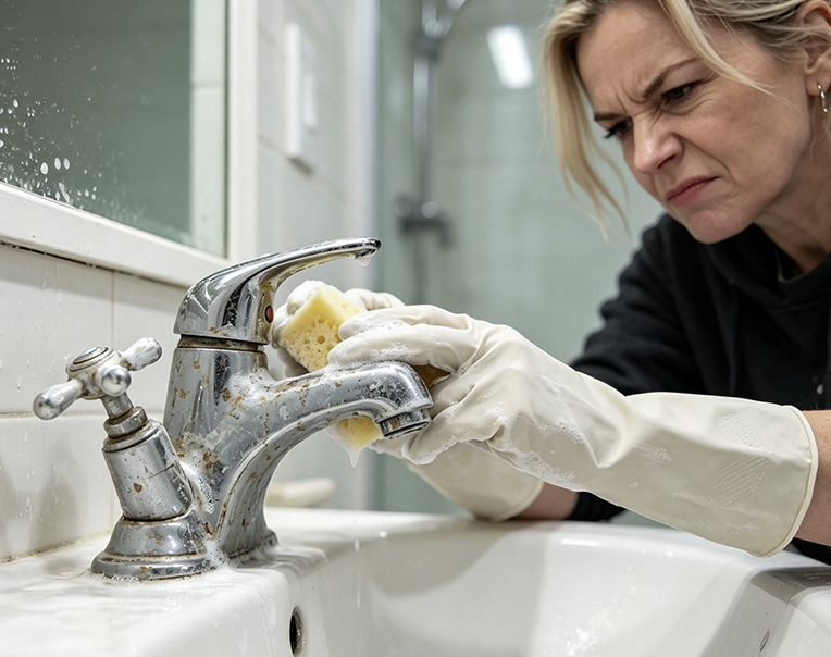 Stubborn Limescale On Faucets