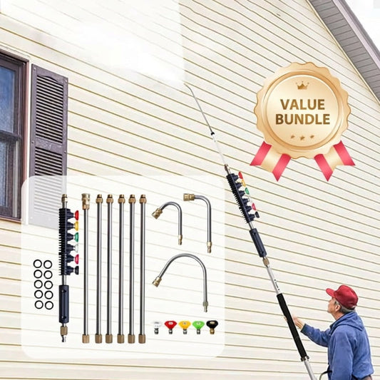 🏡 【PROFESSIONAL CLEANING】4000 PSI Telescopic Pressure Washer ✨ 3-in-1 Cleaning for the Whole House – No Ladder Required!