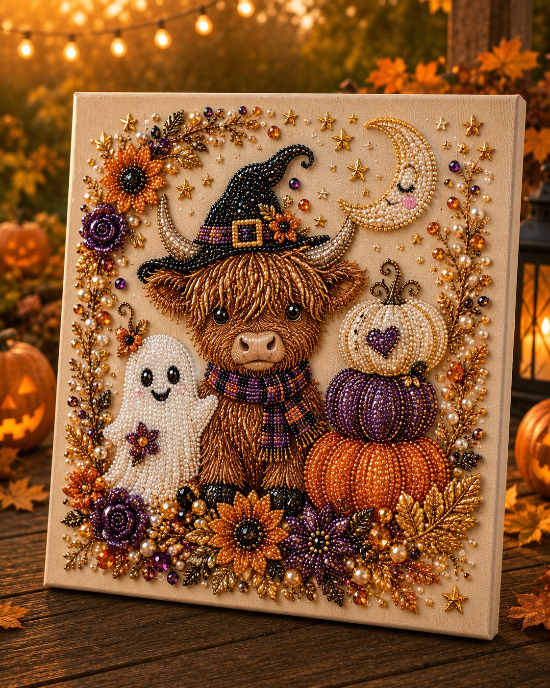 👻✨🎃 Halloween Pearl Painting Kit – 5D DIY Beaded Art Craft Set with Full Tools ✨ | Spooky Pumpkin, Witch & Black Cat Design 🕯️ | Festive Wall Decor & Unique Gift for Adults & Teens 🎁