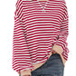 🎁 Hot Sale 49% OFF 🔥Women's Oversized Striped Long Sleeve Pullover
