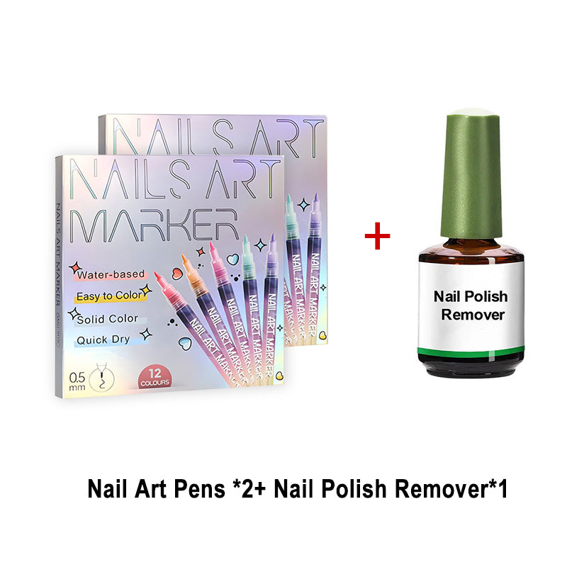 🎁Hot Sale 50% OFF⏳🎨12 Colors Nail Art Pens Set