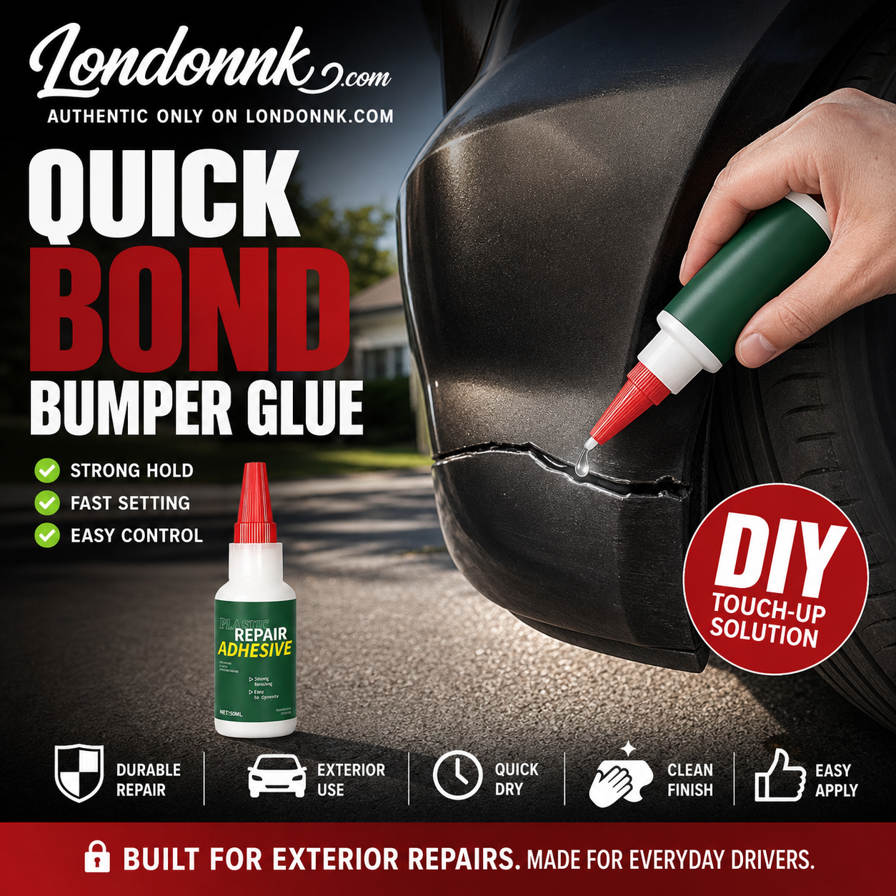 🍃🏆 Last Day Special Price £7.99 ! Multi-Purpose Car Bumper Repair Adhesive