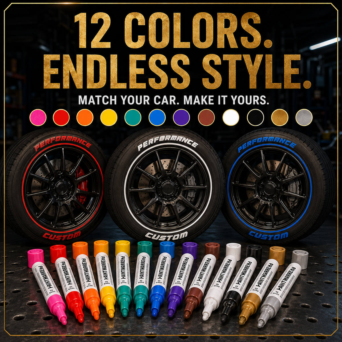 🥳HOT SALE🥳💞50K+ SOLD! Tire Marker Pen – From £5.99! 12 colors, waterproof & fade-resistant. Bold marks – grab yours! ✅