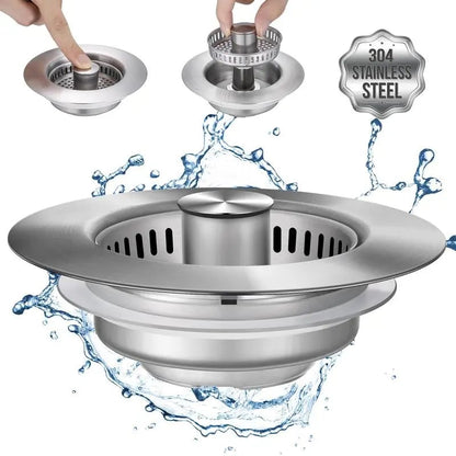 💧BUY 3 GET 1 FREE💧LAST DAY 60% OFF-Upgraded 3 in 1 Kitchen Sink Drain Strainer