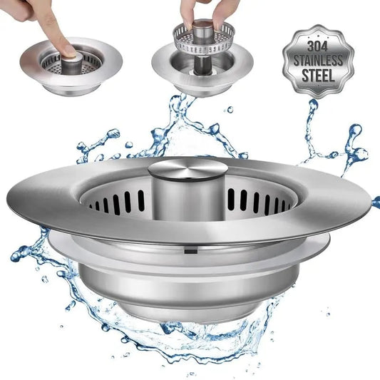 💧BUY 3 GET 1 FREE💧LAST DAY 60% OFF-Upgraded 3 in 1 Kitchen Sink Drain Strainer