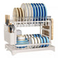 🔥🍽️ 50% OFF Premium 2-Tier Dish Rack – Maximize Drying Space, Sleek Stainless Steel, Stylish Kitchen Upgrade ✨🏠