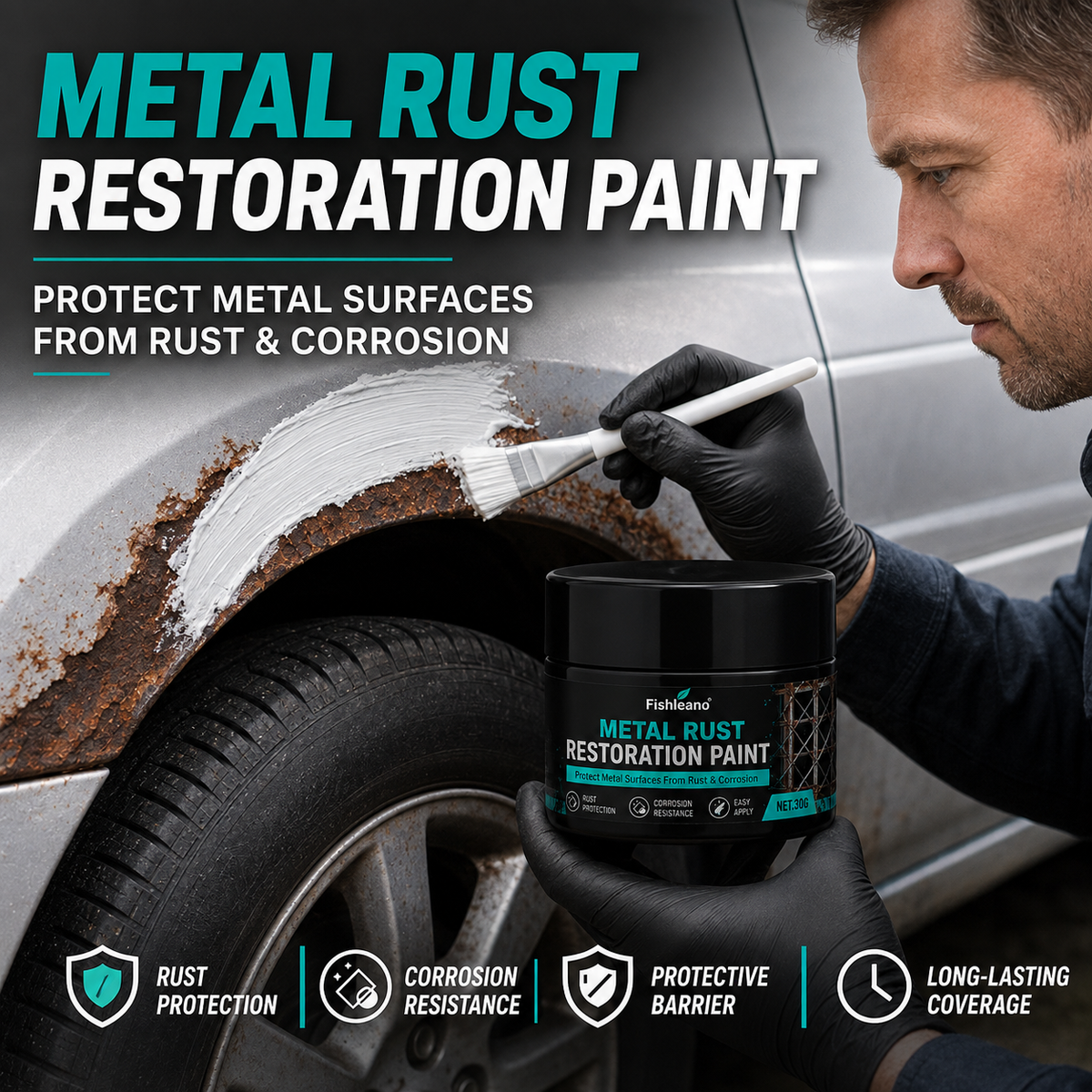 🥳2026 HOT SALE🥳💞50K+ SOLD!🔧🏠 50% OFF! Metal Rust Protection Black Repair Paste – Restores rusty gates, railings & tools. Forms protective coating – no need to replace! 🛡️✨